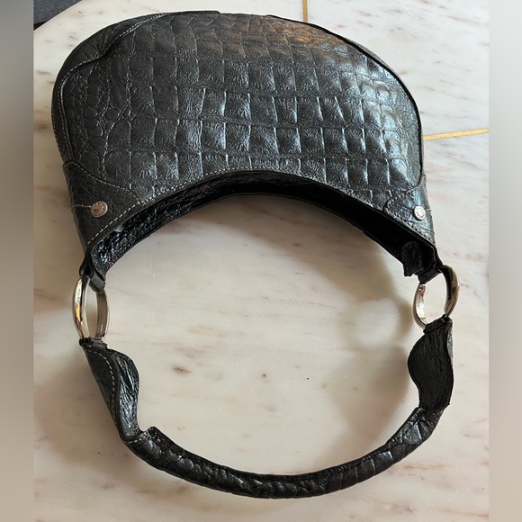 Y2K Prüne handbag leather -metallic blue/gray - Picture 7 of 8